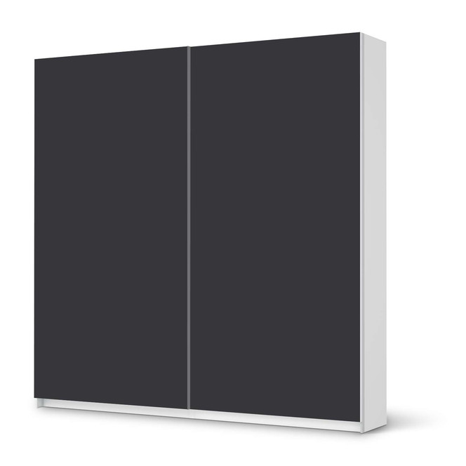 Möbel Klebefolie IKEA Pax Schrank 201cm Höhe - Schiebetür - Grau Dark- Bild 1
