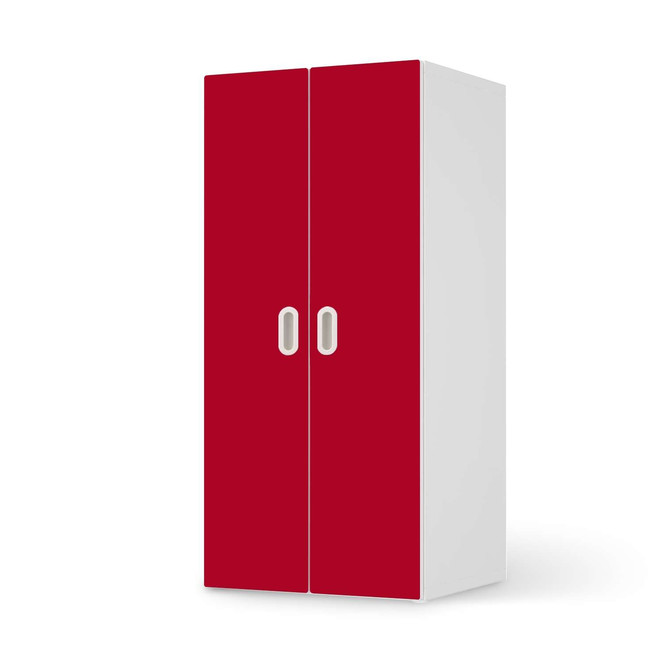 Möbelfolie IKEA Stuva / Fritids Schrank - 2 grosse Türen - Rot Dark- Bild 1