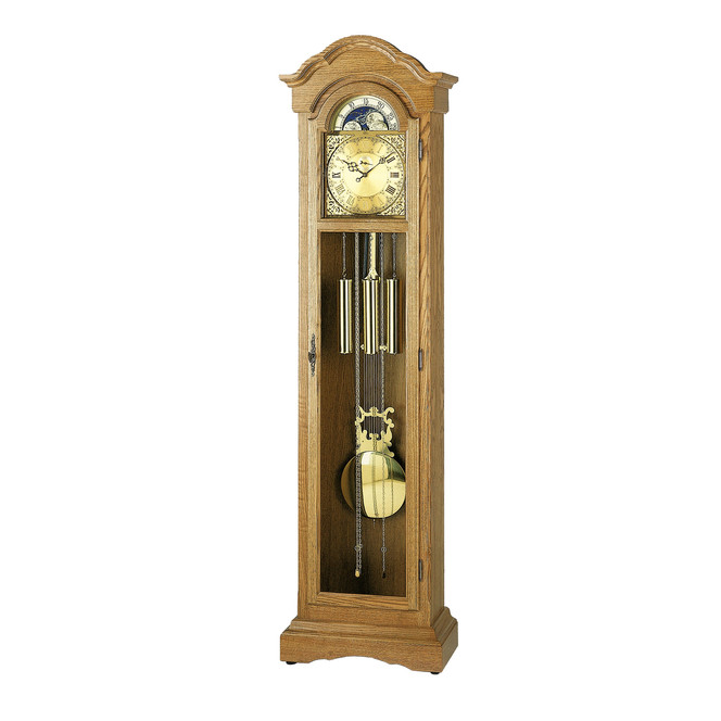 Standuhr Feinstlackiertes Holzgehäuse Eiche