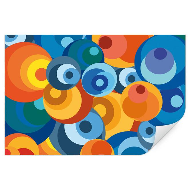 Wallprint Retro-Kreise 1970