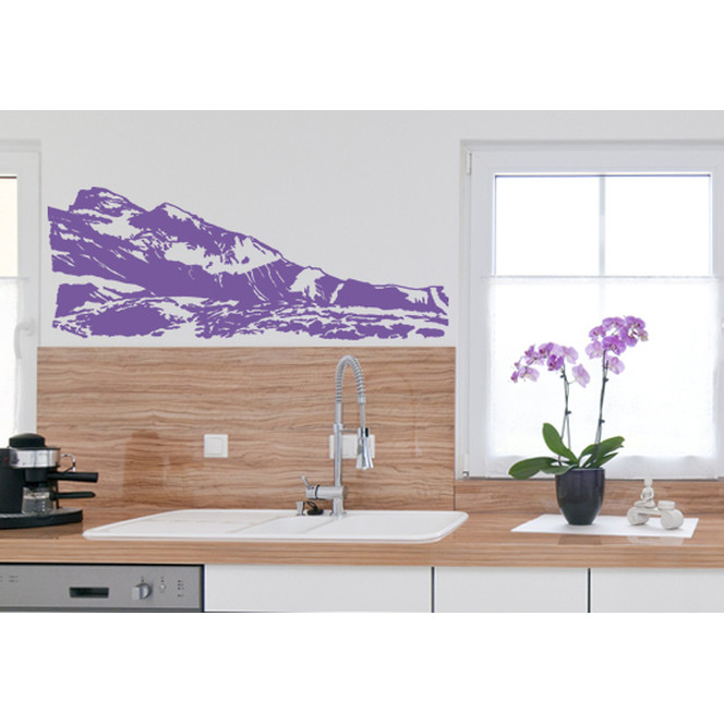Wohnansicht - Wandtattoo Berg Dents du Midi