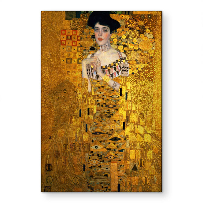 Alu-Dibond gebürstet mit Goldeffekt - Bildnis der Adele Bloch-Bauer - Klimt