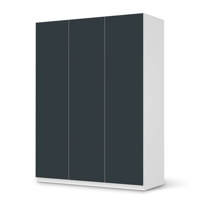 Folie IKEA Pax Schrank 201cm Höhe - 3 Türen - Blaugrau Dark- Bild 1