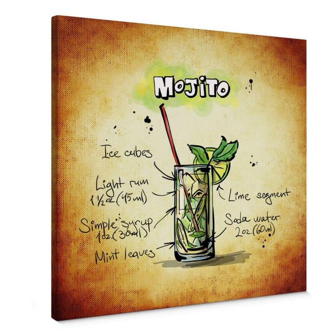 Leinwandbild Mojito - Rezept