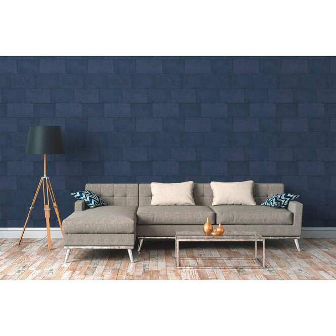 Livingwalls Tapete in Steinoptik Titanium 3 Vliestapete blau