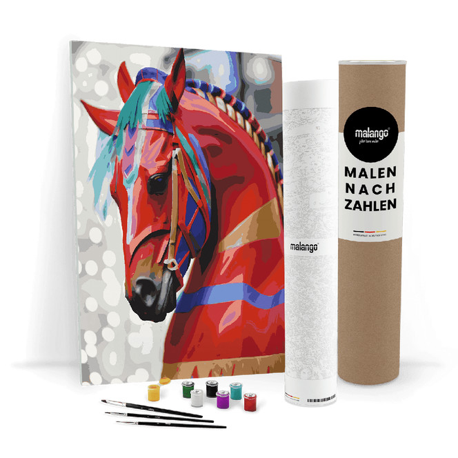 Malen nach Zahlen Leinwandbild - Pferd Pamino