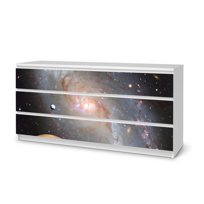 Möbelfolie IKEA Malm Kommode 6 Schubladen (breit) - Milky Way- Bild 1