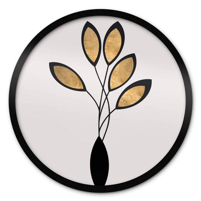 Poster Kubistika - Cinco - Rund