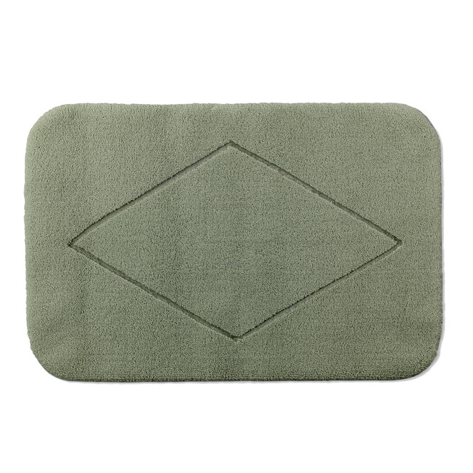 Raute Badteppich Wunschmass in Jade 90