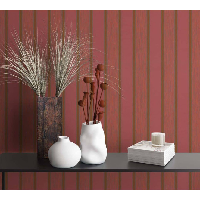 Vliestapete Blockstreifen Streifen Modern, Klassisch, Shabby Chic in Rot