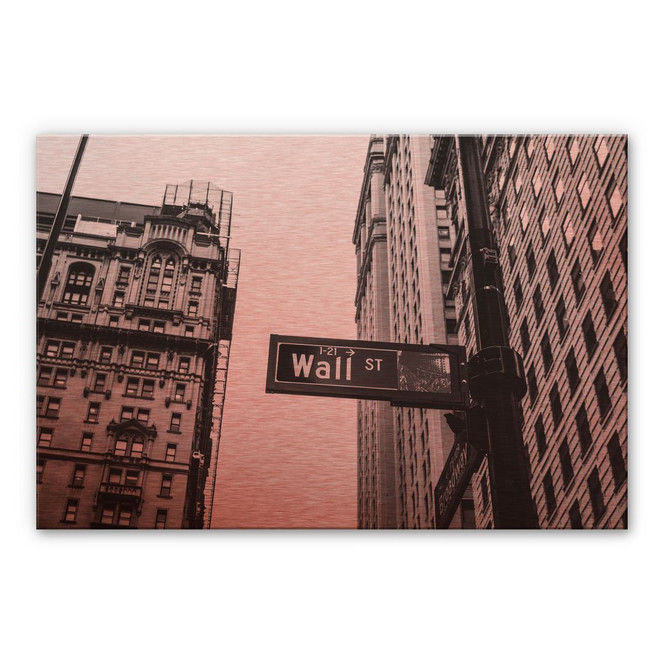 Alu-Dibond Bild mit Kupfereffekt - Wall Street 02