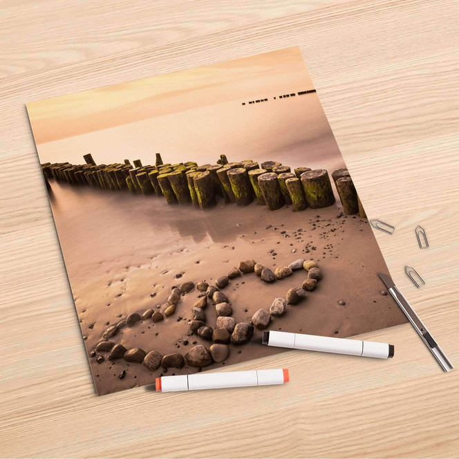 Folienbogen (30x30cm) - Beach Romance- Bild 1