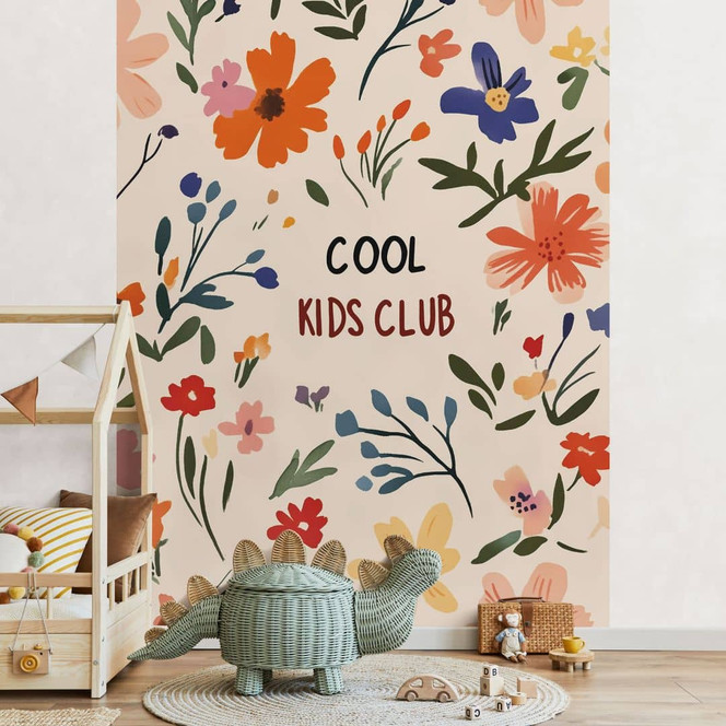 Fototapete Vliestapete fürs Kinderzimmer - Cool Kids Club Bunte Blumen - Treechild