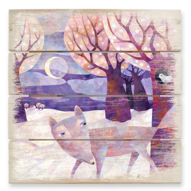 Holzbild Blanz - Winterwald - 40 x 41.5 cm