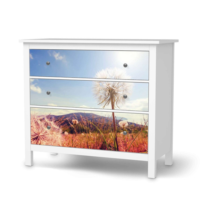 Möbelfolie IKEA Hemnes Kommode 3 Schubladen - Dandelion- Bild 1