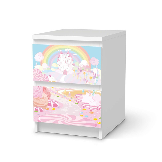 Möbelfolie IKEA Malm Kommode 2 Schubladen - Candyland- Bild 1