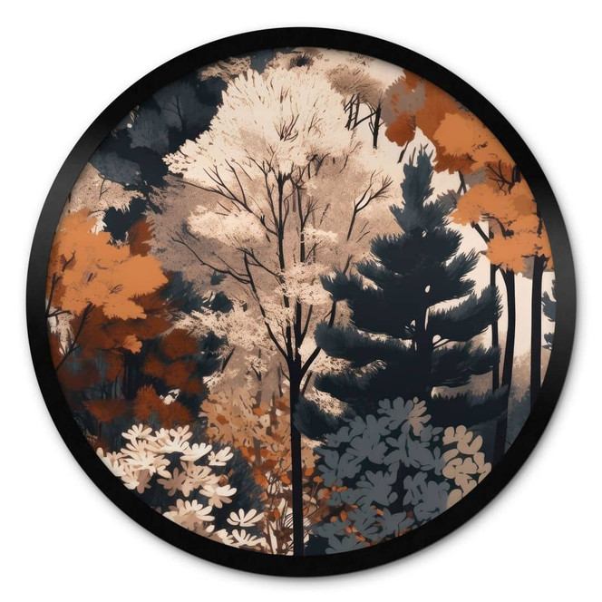 Poster Bunter Herbstwald - Jaszke - Rund