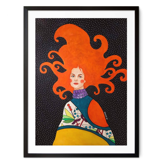 Poster Frau mit flammendem Haar - Hülya