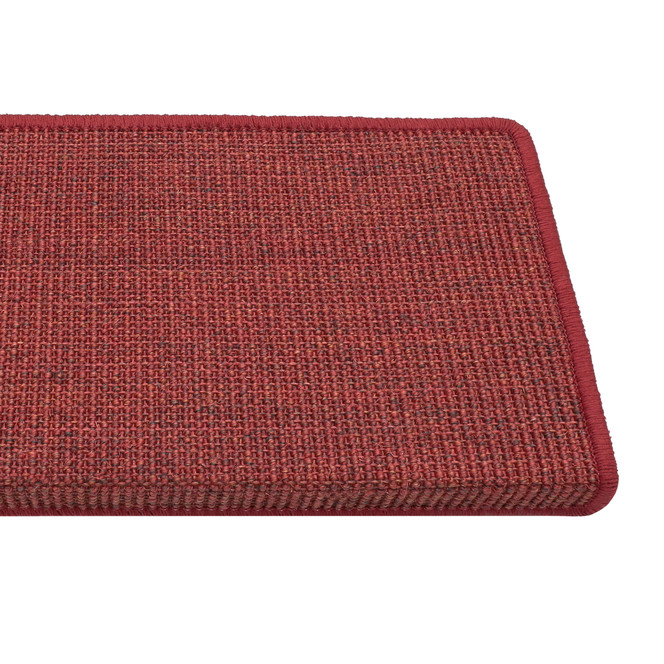 Salsa Sisal Stufenmatte Rechteckig Wunschmass in Rubin
