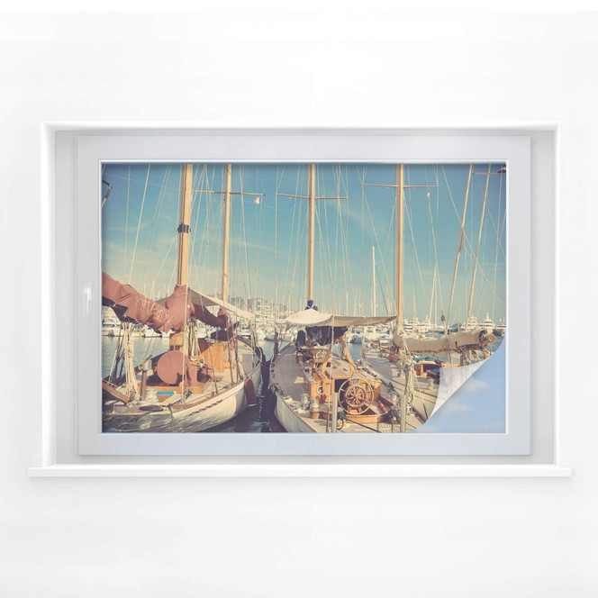 Sichtschutzfolie Segelschiffe im Hafen