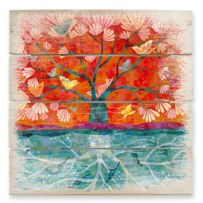 Holzbild Blanz - Baum des Lebens - 40 x 41.5 cm