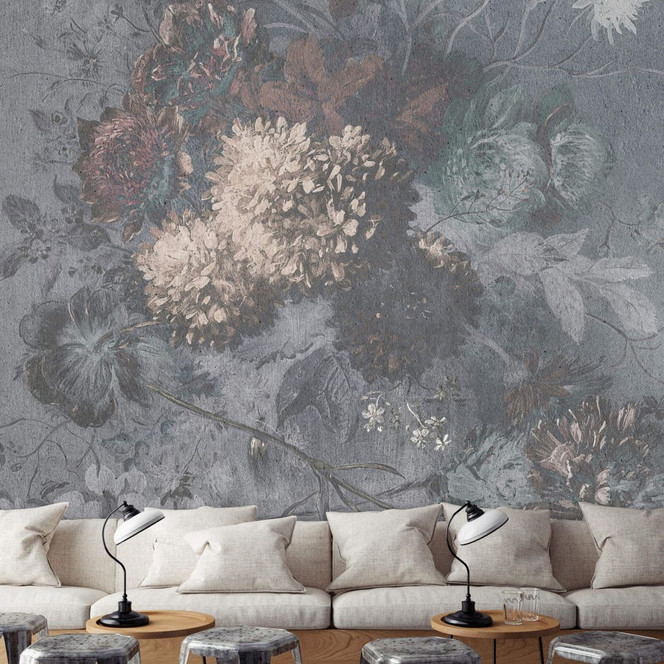 Livingwalls Fototapete Walls by Patel bouquet gris 1 - Bild 1