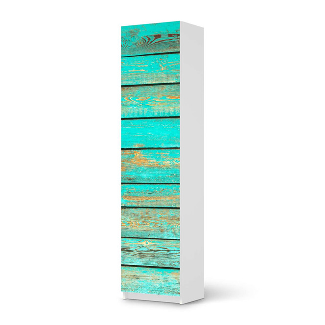 Möbelfolie IKEA Pax Schrank 201cm Höhe - 1 Tür - Wooden Aqua- Bild 1