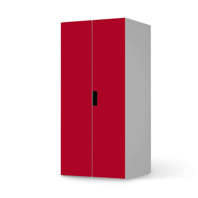 Möbelfolie IKEA Stuva / Malad Schrank - 2 grosse Türen - Rot Dark- Bild 1