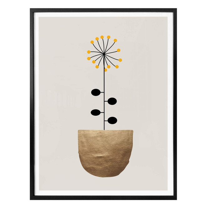 Poster Kubistika - kleine Sonnenblume