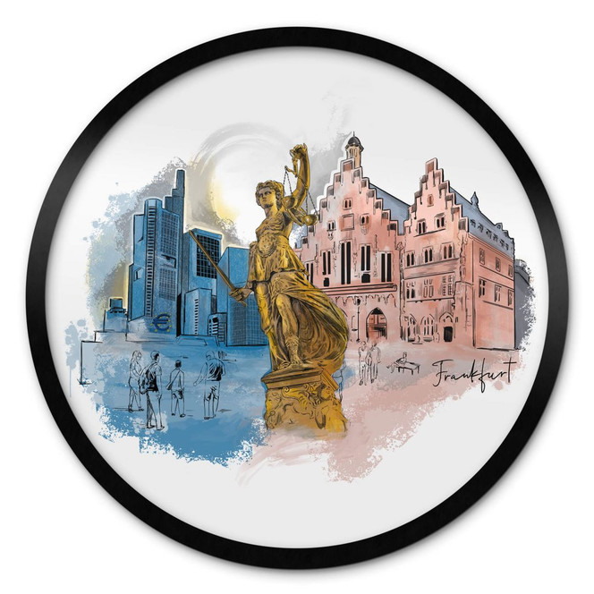 Poster Love your City - Frankfurt - Rund