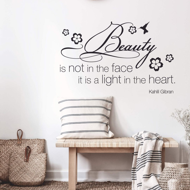 Wandtattoo Beauty is not in the face...