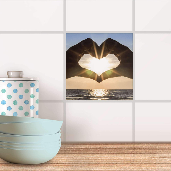 Fliesenaufkleber - Sunny Heart