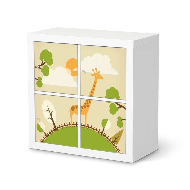 Klebefolie IKEA Kallax Regal 4 Türen - Mountain Giraffe- Bild 1