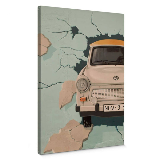 Leinwandbild Ab durch die Wand