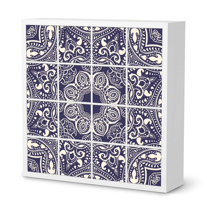 Möbelfolie IKEA Kallax Regal 16 Türen - Blue Mandala- Bild 1