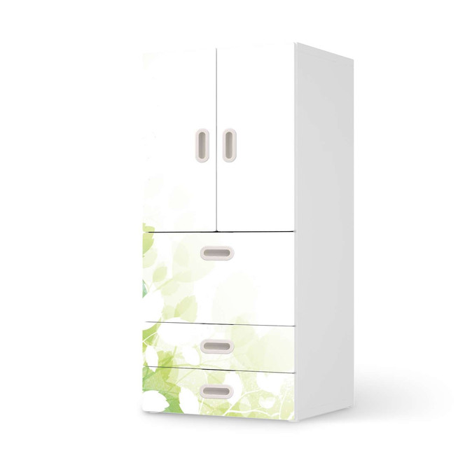 Möbelfolie IKEA Stuva / Fritids - 3 Schubladen und 2 kleinen Türen - Flower Light- Bild 1