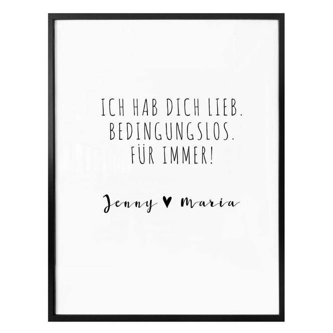 Poster Wunschtext - Beste Freunde