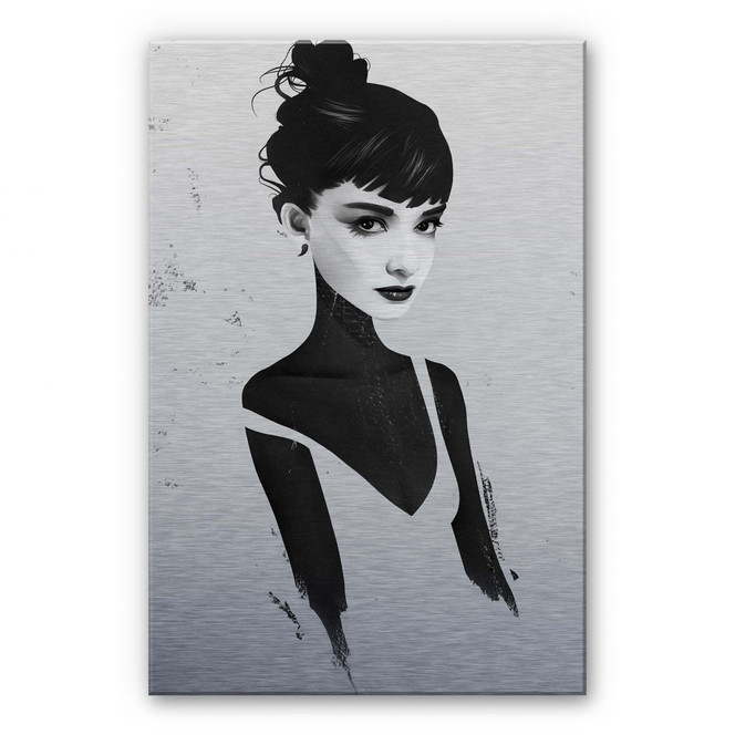 Alu-Dibond Bild mit Silbereffekt Ireland - Oh Audrey