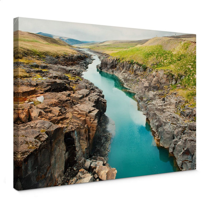 Leinwandbild Bergschlucht