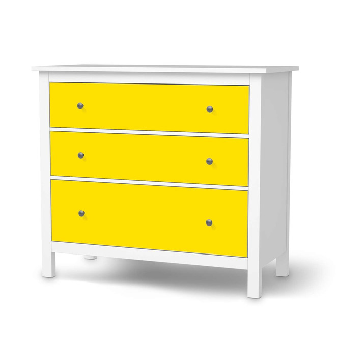 Möbelfolie IKEA Hemnes Kommode 3 Schubladen - Gelb Dark- Bild 1