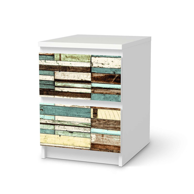 Möbelfolie IKEA Malm Kommode 2 Schubladen - Schiffsbruch- Bild 1