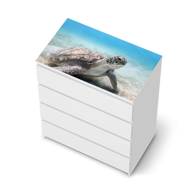 Möbelfolie IKEA Malm Kommode 4 Schubladen oben - Green Sea Turtle- Bild 1