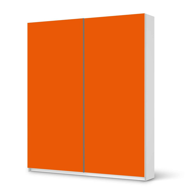 Möbelfolie IKEA Pax Schrank 236cm Höhe - Schiebetür - Orange Dark- Bild 1