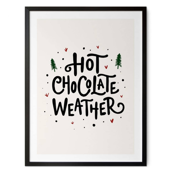 Spruchposter Winter - Hot Chocolate Christmas Print - Soley