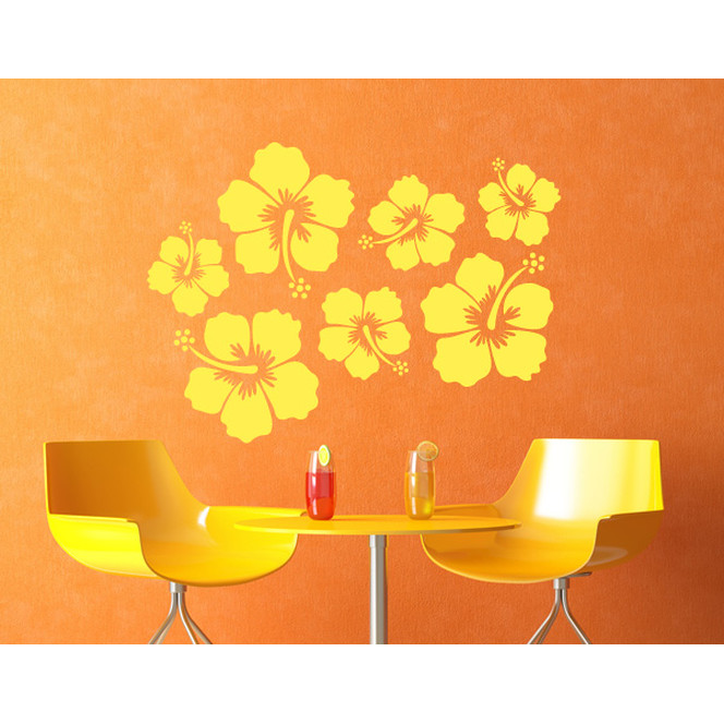 Wandtattoo Hibiskus