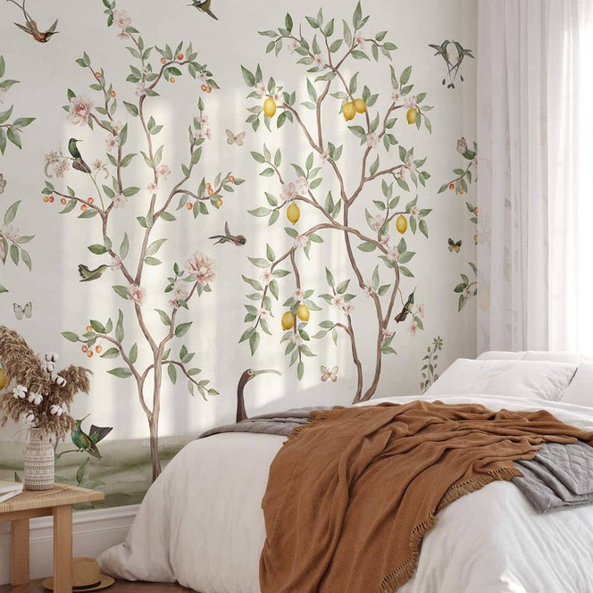 Fototapete Sir Edward - Zitronenbaum Chinoiserie