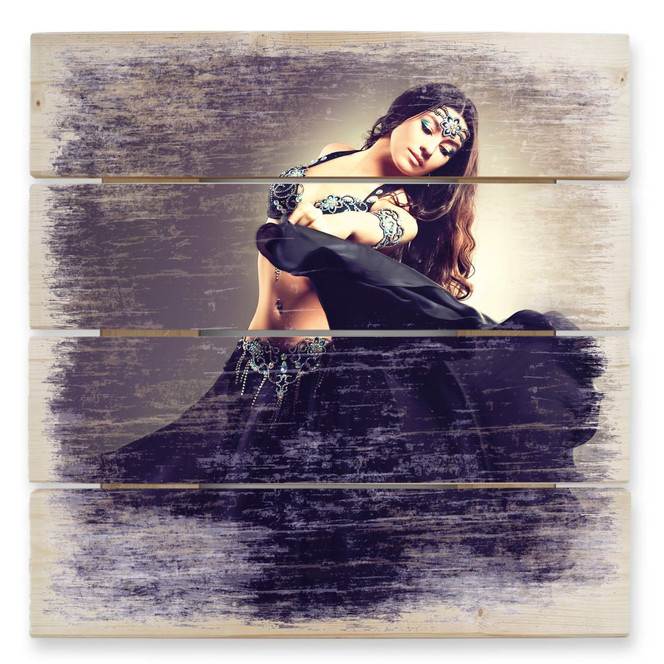 Holzbild Bauchtänzerin - 40 x 41.5 cm