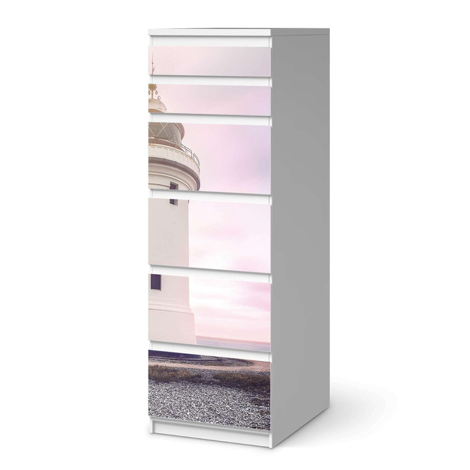 Klebefolie IKEA Malm Kommode 6 Schubladen (schmal) - Lighthouse- Bild 1