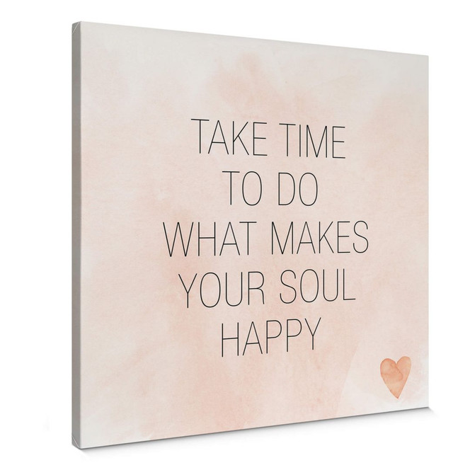 Leinwandbild Confetti & Cream - Take Time - Quadratisch