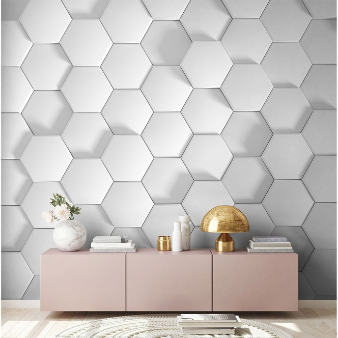 Livingwalls Fototapete Designwalls Honeycomb in 3D Optik - Bild 1